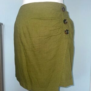 Forever 21 Contemporary Olive Green Mini Skirt